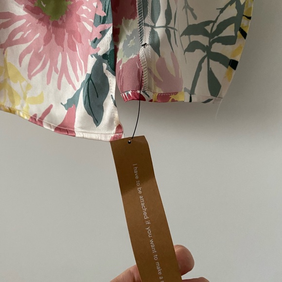 Reformation Marguerite Silk Dress Florentina floral colorful midi - Picture 6 of 10